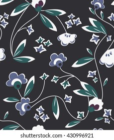 Flowers all over! 
Seamless pattern.