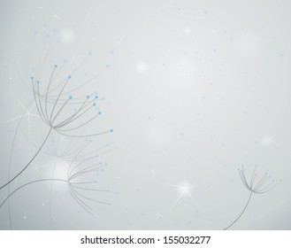Flowers Anise / Gently floral background in blue