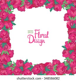 Flowers Arranged in a Shape Of Frame. 