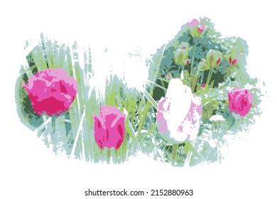 Flowers arrangement graphic in vector quality.