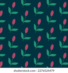 Flowers art. Abstraction seamless pattern.