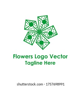 Flowers Art Illustration Vector Logo