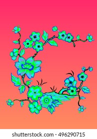 Flowers, asian style. 