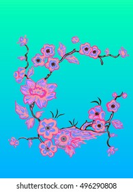 Flowers, asian style. 