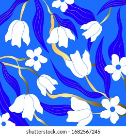 flowers background cartoon vector 
illustration