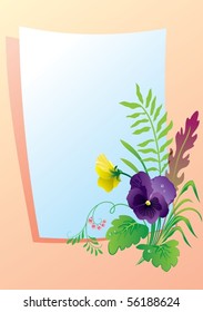 Flowers background with copy space.