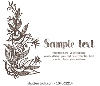 Flowers background design card
