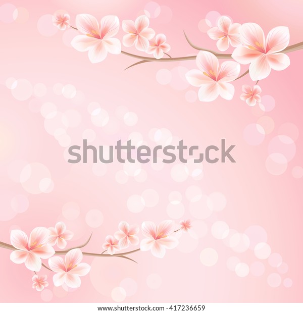 花の背景 花のデザイン ベクター画像抽象的イラスト 桜は咲く 桜の枝と花 ピンクの背景に桜の枝 ベクター画像 のベクター画像素材 ロイヤリティフリー