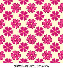 Flowers background in doodle style, template for use as packaging, fabric, paper, bedclothes