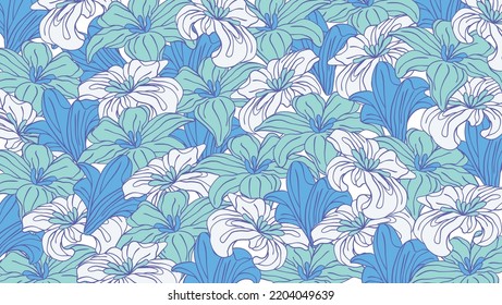 Flowers background easy editable color