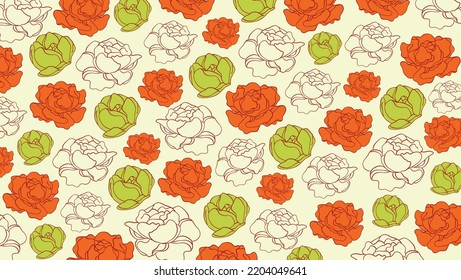 Flowers background easy editable color