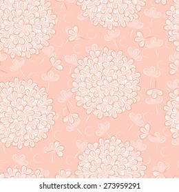 Flowers background. Floral seamless pattern. Pink floral background.