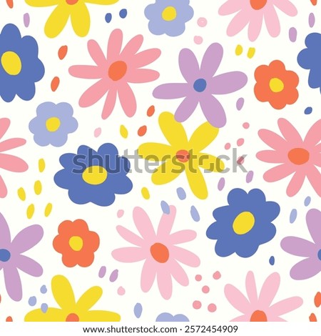 Flowers Background Floral Seamless Pattern Spring Background