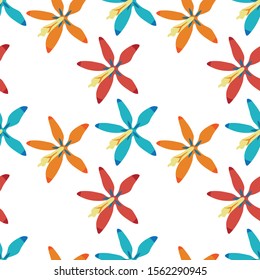 Flowers background. Frames and tropical bouquets can be used for scrapbooking decoupage, textile design, clothing, web design, as well as for wallpaper. Tropical leaves and flowers. Vector. The trend.