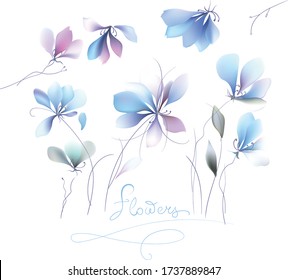 Flowers background illustration art watercolor print vector