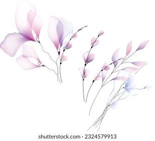 Flowers background illustration art watercolor print art vector