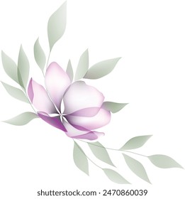 Flowers background illustration art watercolor print art vector