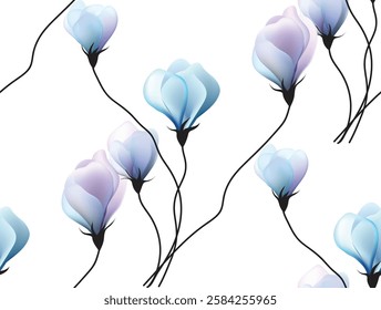 Flowers background illustration art watercolor print art vector