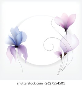 Flowers background illustration art watercolor print art vector 