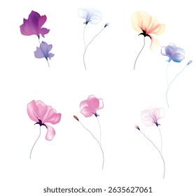 Flowers background illustration art watercolor print art vector  