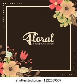 Flowers background illustration. Manual composition. Spring. Summer.