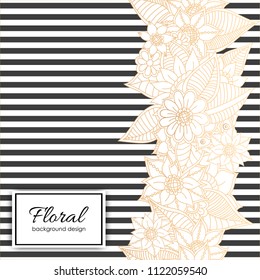 Flowers background illustration. Manual composition. Spring. Summer.