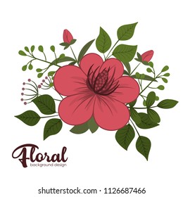 Flowers background illustration. Manual composition. Spring. Summer.