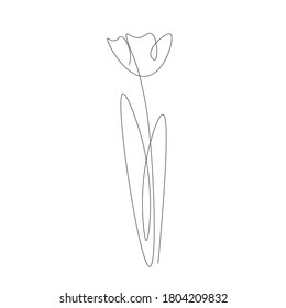 Flowers background line drawing design. Vector illustration	