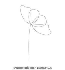 Flowers background line drawing vector illustration