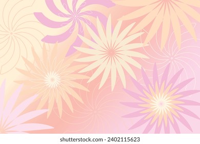 Flowers Background pattern soft gradation vector