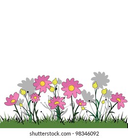 flowers background as template, decorations, banners, background and others