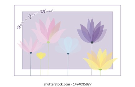 Flowers background. Tender illustration suitable for wallpaper cards.