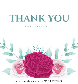 Flowers Background for Thank you card