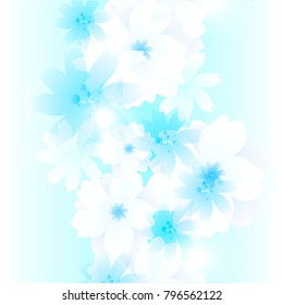Flowers background vector.