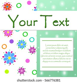 Flowers background vector design for notebooks, papers, stickers, posters