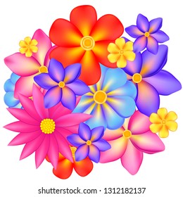 flowers background vector illustration