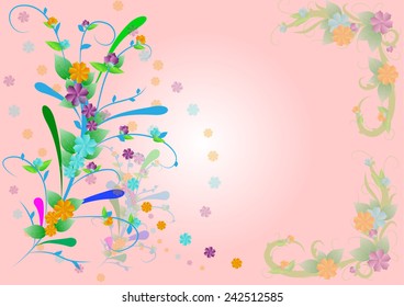 Flowers background vector illustration