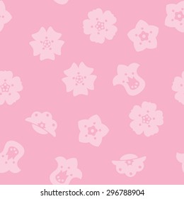 Flowers background vector seamless nature floral pattern