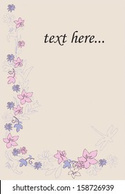 flowers background for writing letters