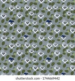Flowers background.Violets with buds and leaves.Vector illustration