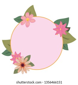 flowers badge decoration