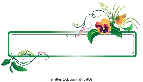Flowers banner with copyspace.