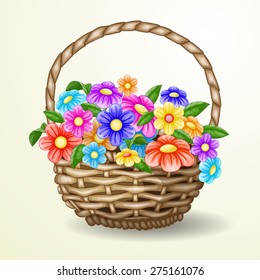 flowers in a basket