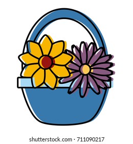 Flowers in basket