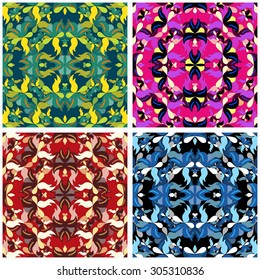 flowers beautiful pattern collection vector illustration
