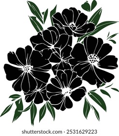 Flowers, beautiful silhouette - floral bouquets