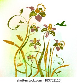 flowers and birds