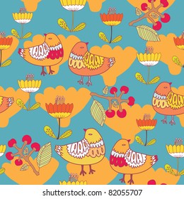 flowers and birds