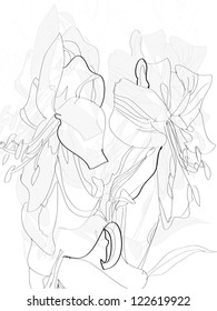 flowers in black white
