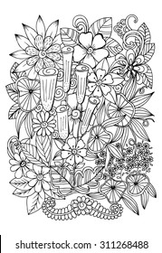 Flowers in black and white